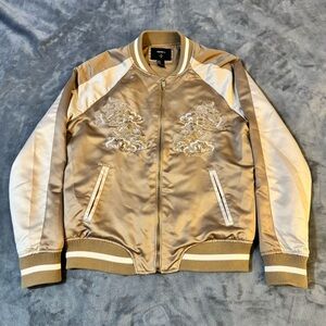 Forever 21 Metallic Bomber Jacket with Embroidery

#1399